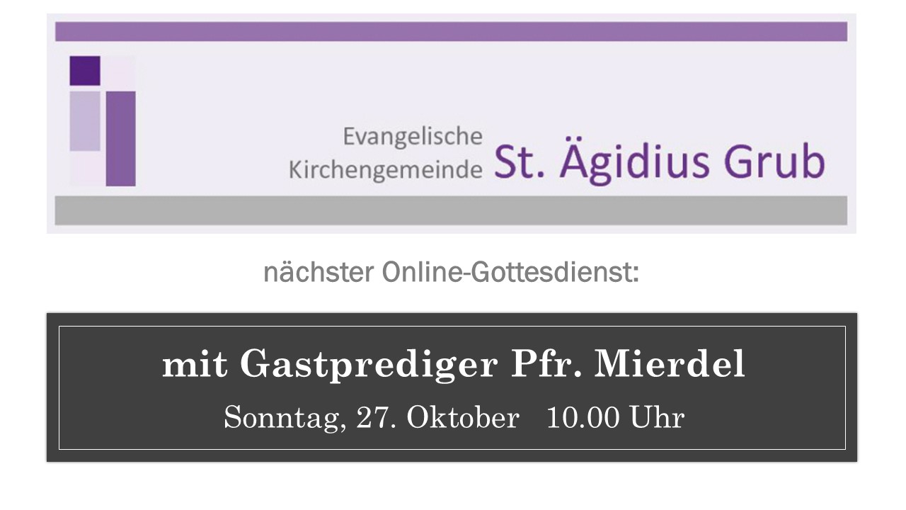 Live-Stream am 27.10.2024 10.00 Uhr